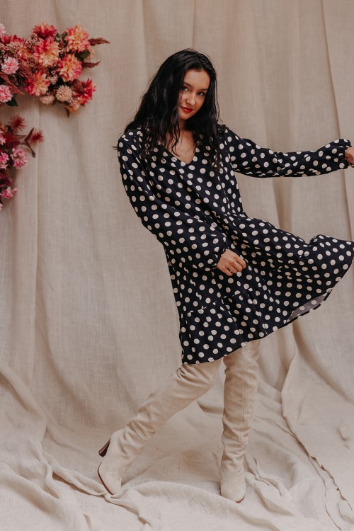 Robe LMV 'Rumba' – Modèle Dentelle Noir & Blanc, Taille 36/38, Neuf Sans étiquettes