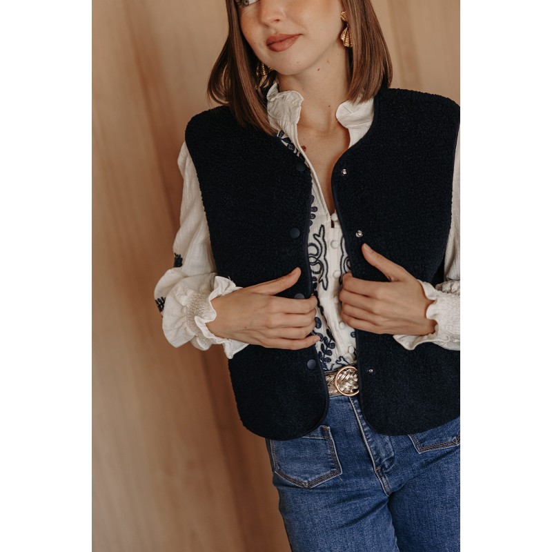 Gilet TEXTO camel sans manches - Textile femme Femme