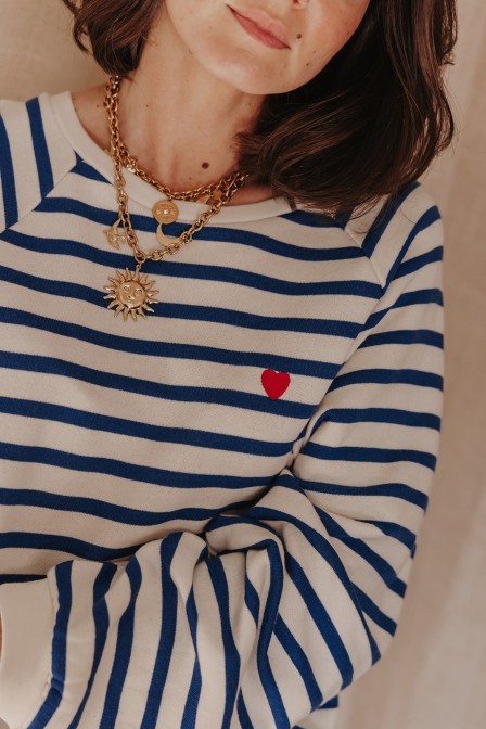 Sweat à rayures femme