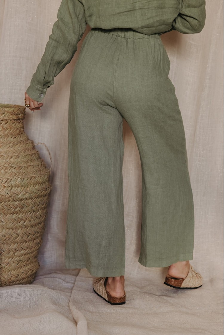 Pantalon En Lin Noir New Look - Taille 8 (FR 38) - Neuf Sans étiquette - Femme