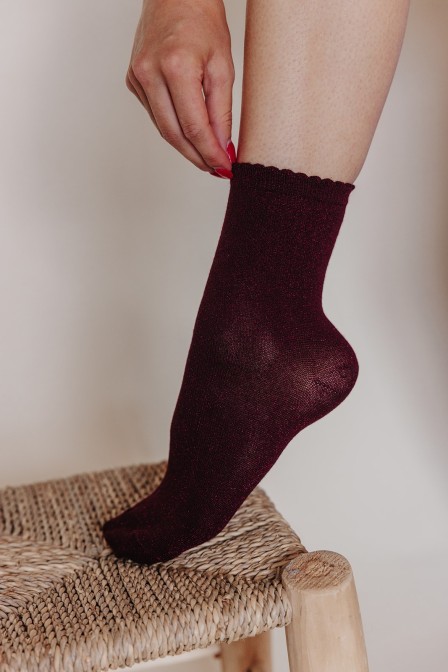 Zoom sur les chaussettes posées. Zoom sur les chaussettes posées.