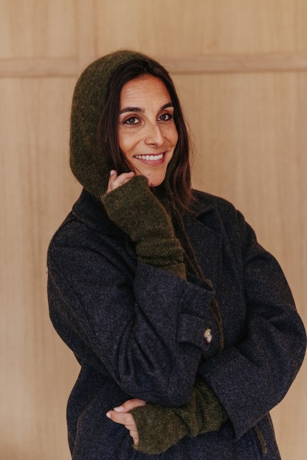 Zoom sur la cagoule posée. Zoom sur la cagoule posée.